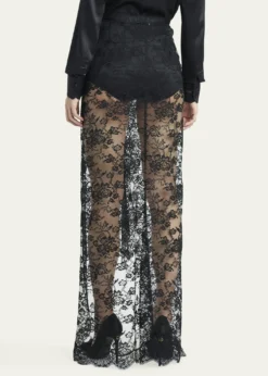 Dolce&GabbanaChantilly Lace Scallop Maxi Skirt