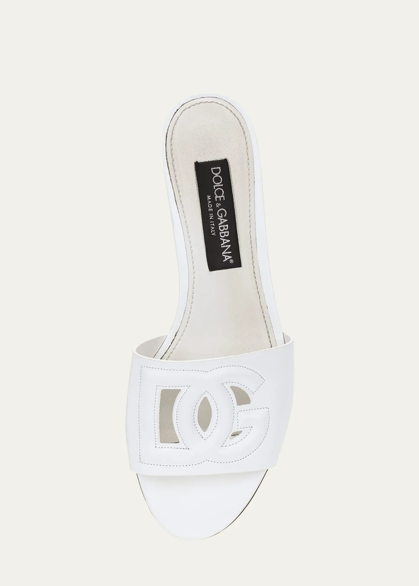 Dolce&GabbanaCutout DG Flat Slide Sandals