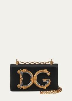 Dolce&GabbanaDG Girls Barocco Leather Shoulder Bag