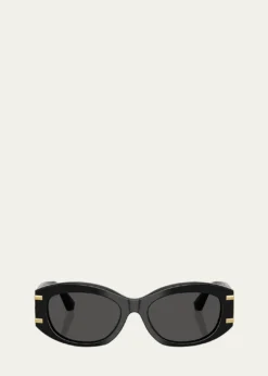 Dolce&GabbanaDG4502 Oval Acetate Sunglasses