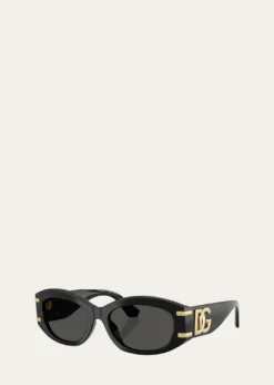 Dolce&GabbanaDG4502 Oval Acetate Sunglasses