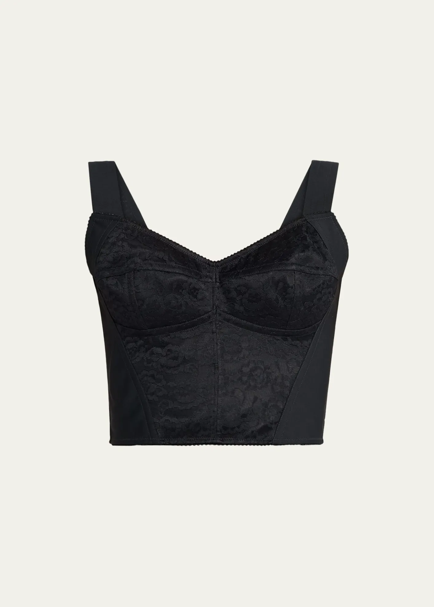 Dolce&GabbanaLace Jacquard Crop Bustier Top