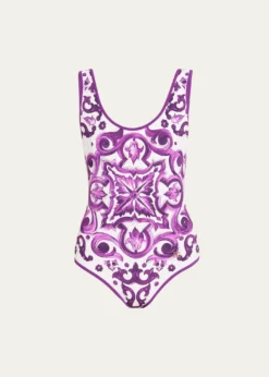 Dolce&GabbanaMajolica-Print One-Piece Swimsuit