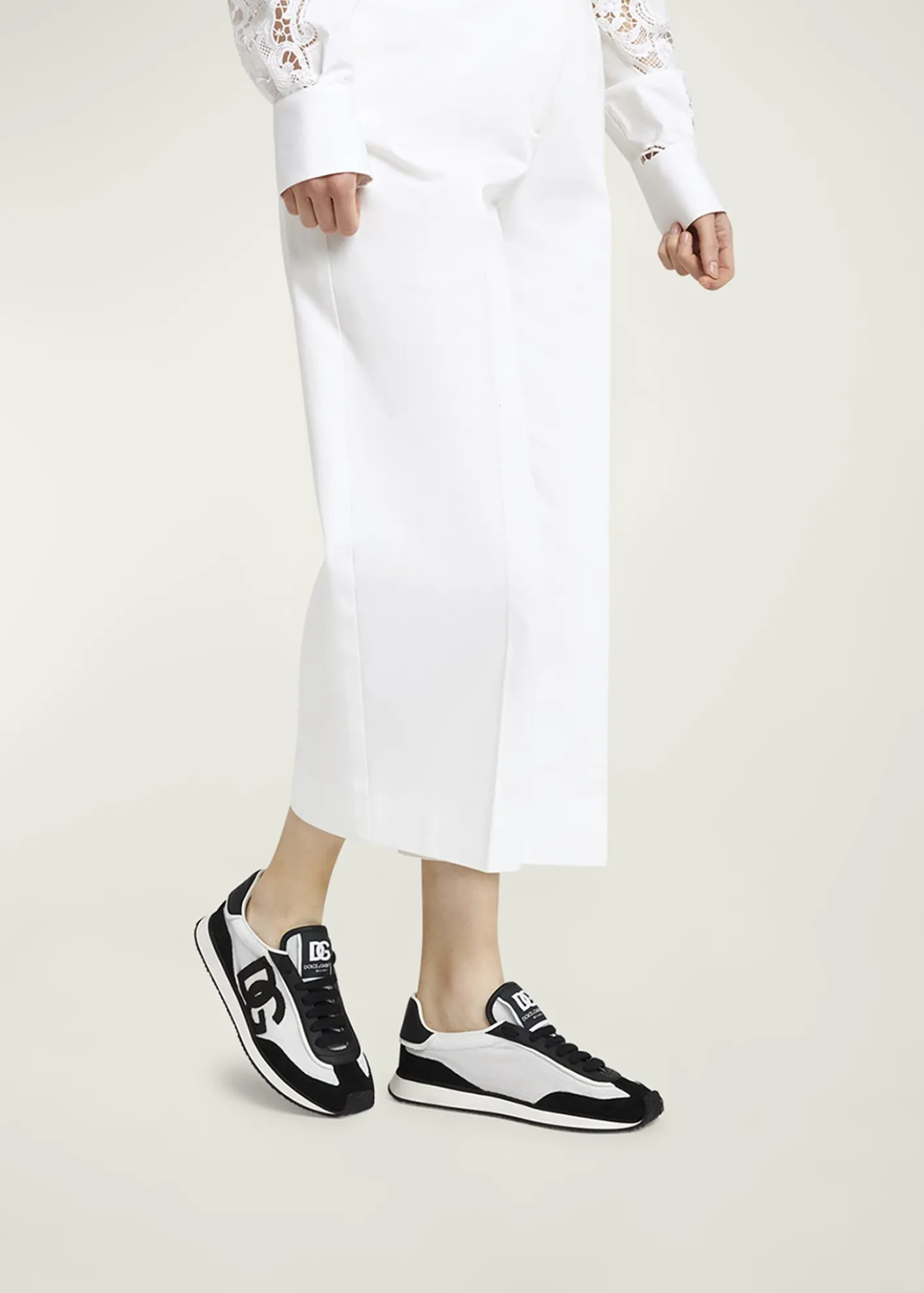 Dolce&GabbanaMixed-Material DG Cushion Sneakers