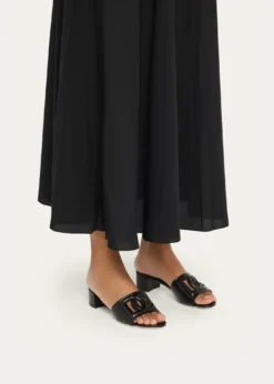 Dolce&Gabbana40mm DG Cutout Leather Slide