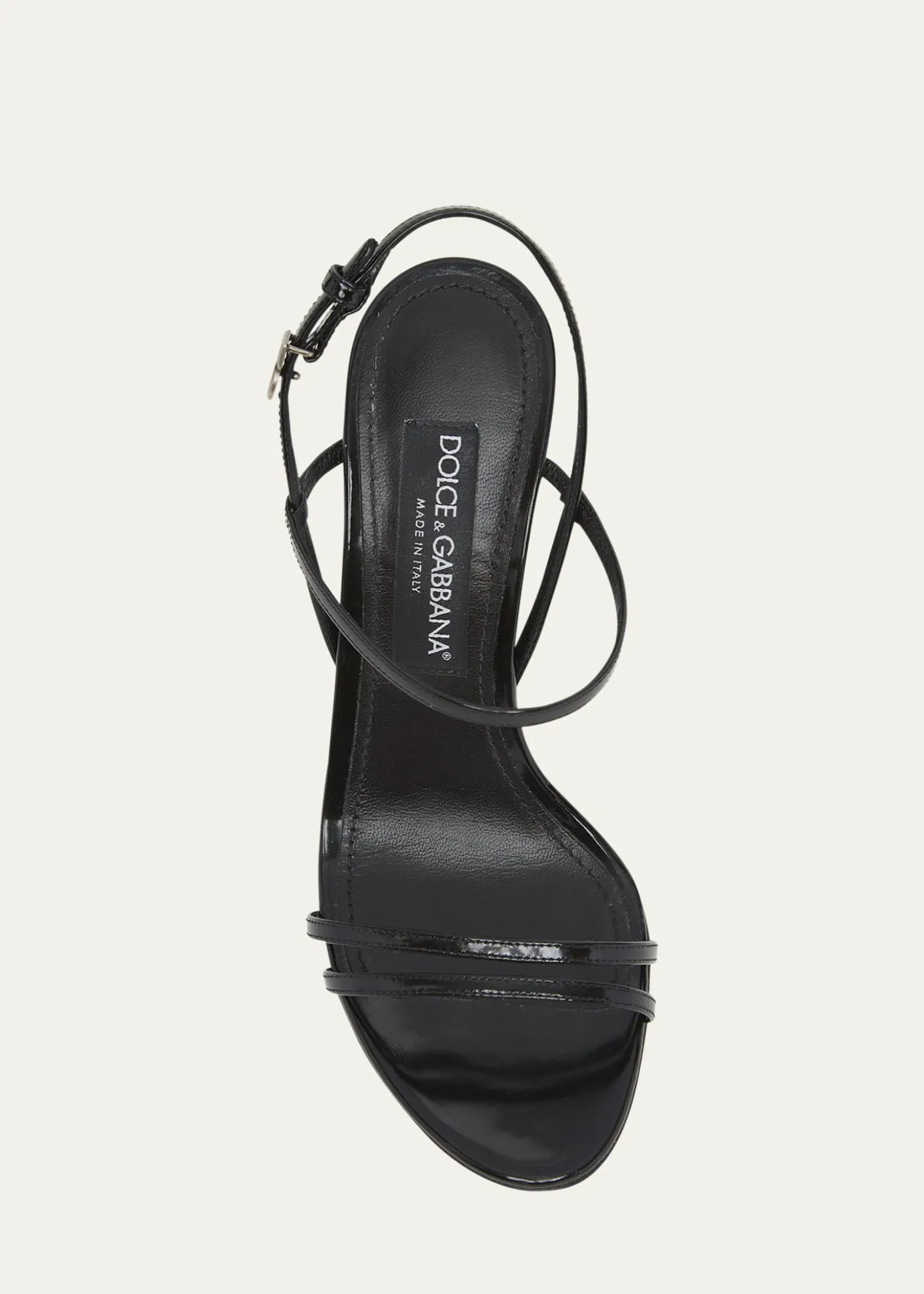 Dolce&GabbanaPatent Leather Double-Strap Sandals
