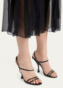 Dolce&GabbanaPatent Leather Double-Strap Sandals