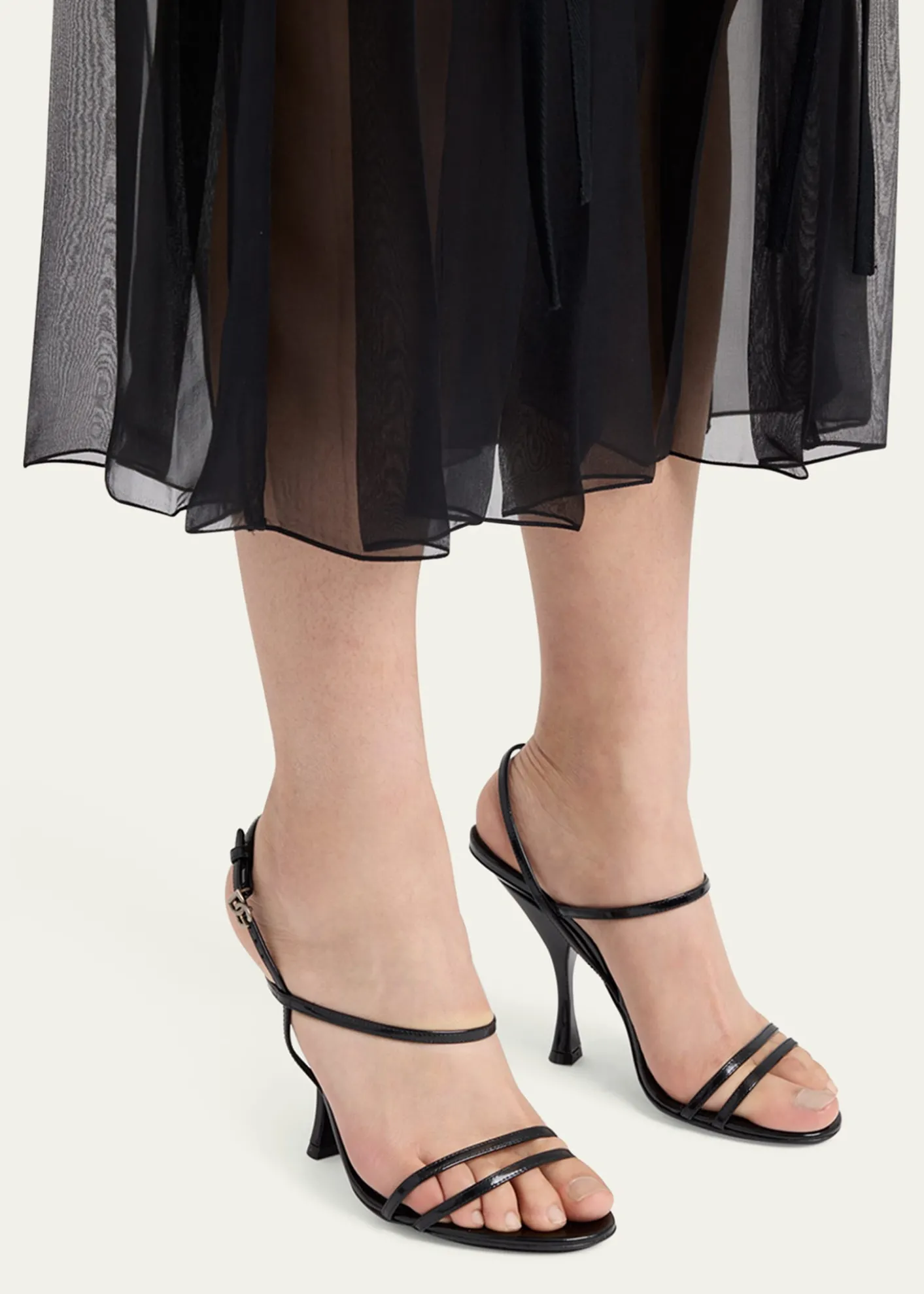Dolce&GabbanaPatent Leather Double-Strap Sandals