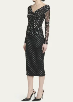Dolce&GabbanaPolka-Dot Tulle Wrap Top