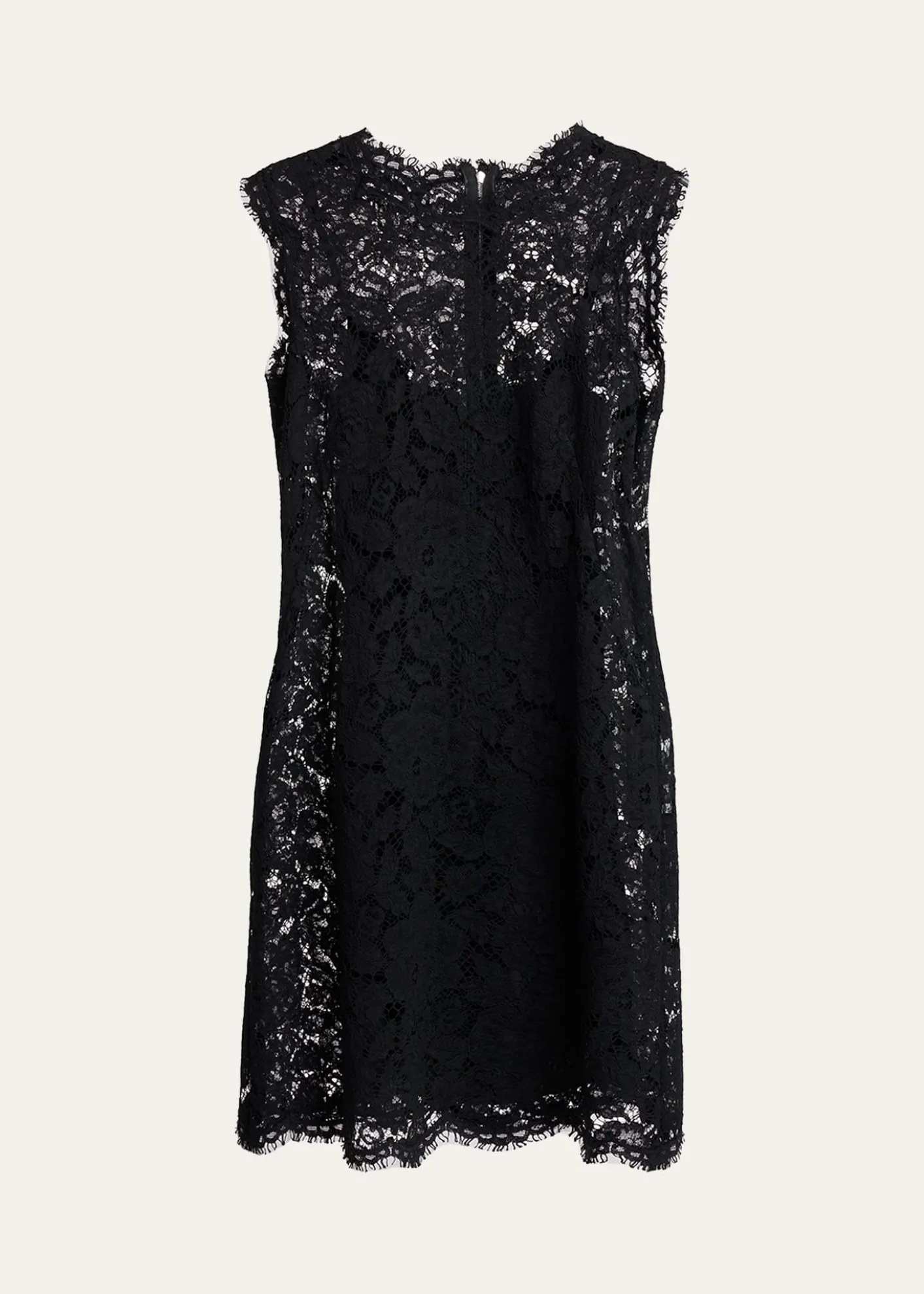 Dolce&GabbanaSleeveless Floral Lace A-Line Dress
