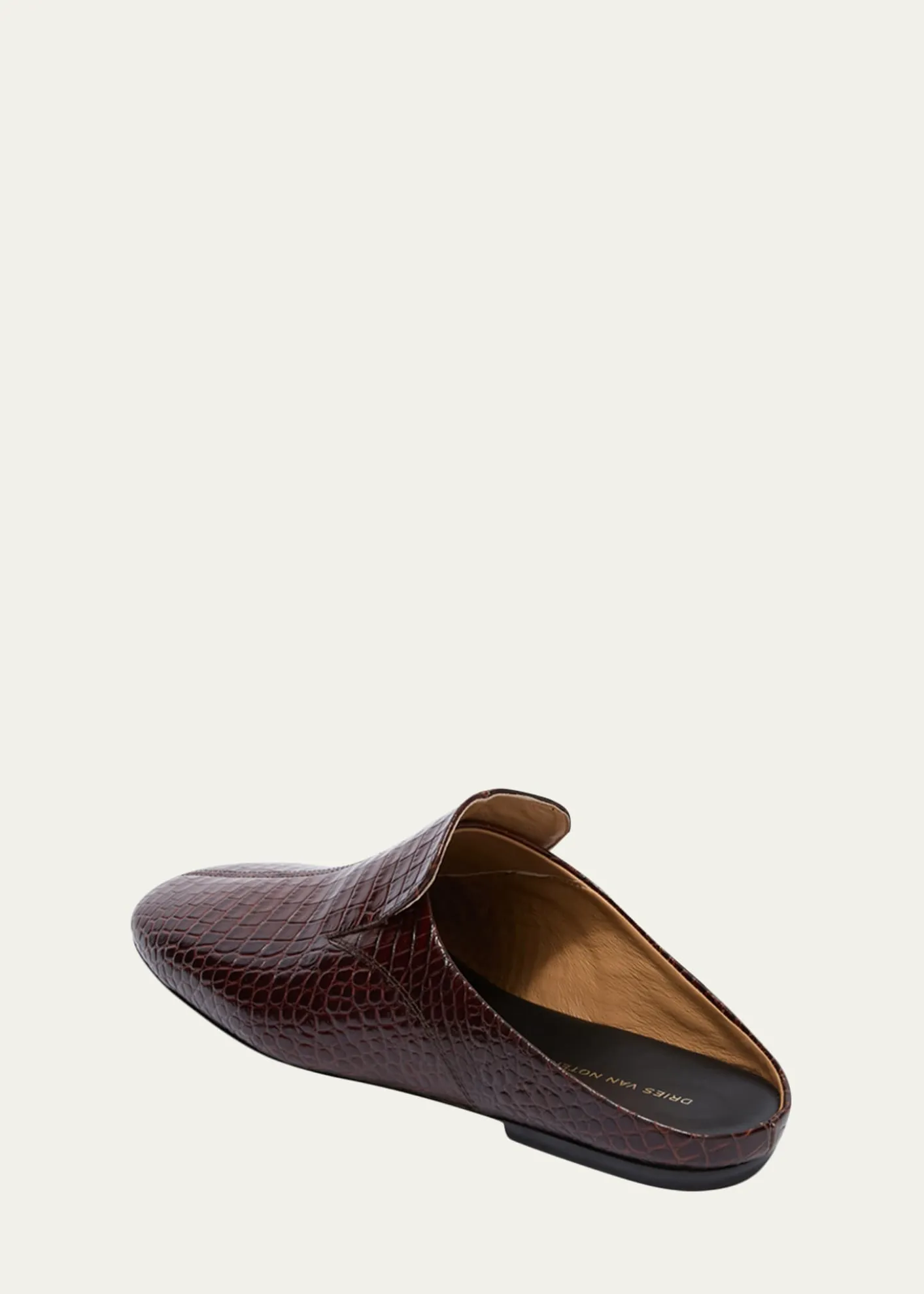 Dries Van NotenMen's Croc-Embossed Leather Slippers