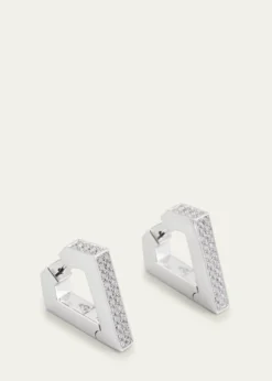 Dries Criel18k White Gold Maxi Diamond Brute Diamanti Earrings
