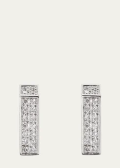 Dries Criel18K White Gold Mini Brute Diamanti Earrings