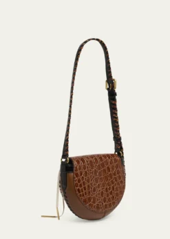 Dries Van NotenArc Small Mixed Leather Whipstitch Crossbody Bag