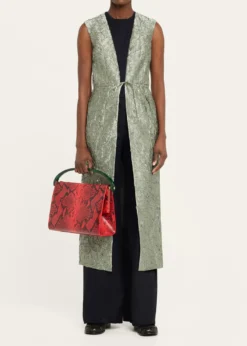Dries Van NotenCrisp Python Top-Handle Bag