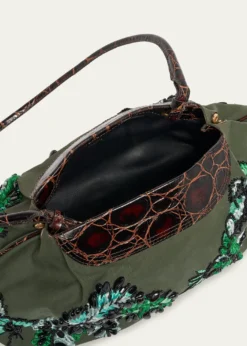 Dries Van NotenMedium Beaded Cotton Clutch Bag