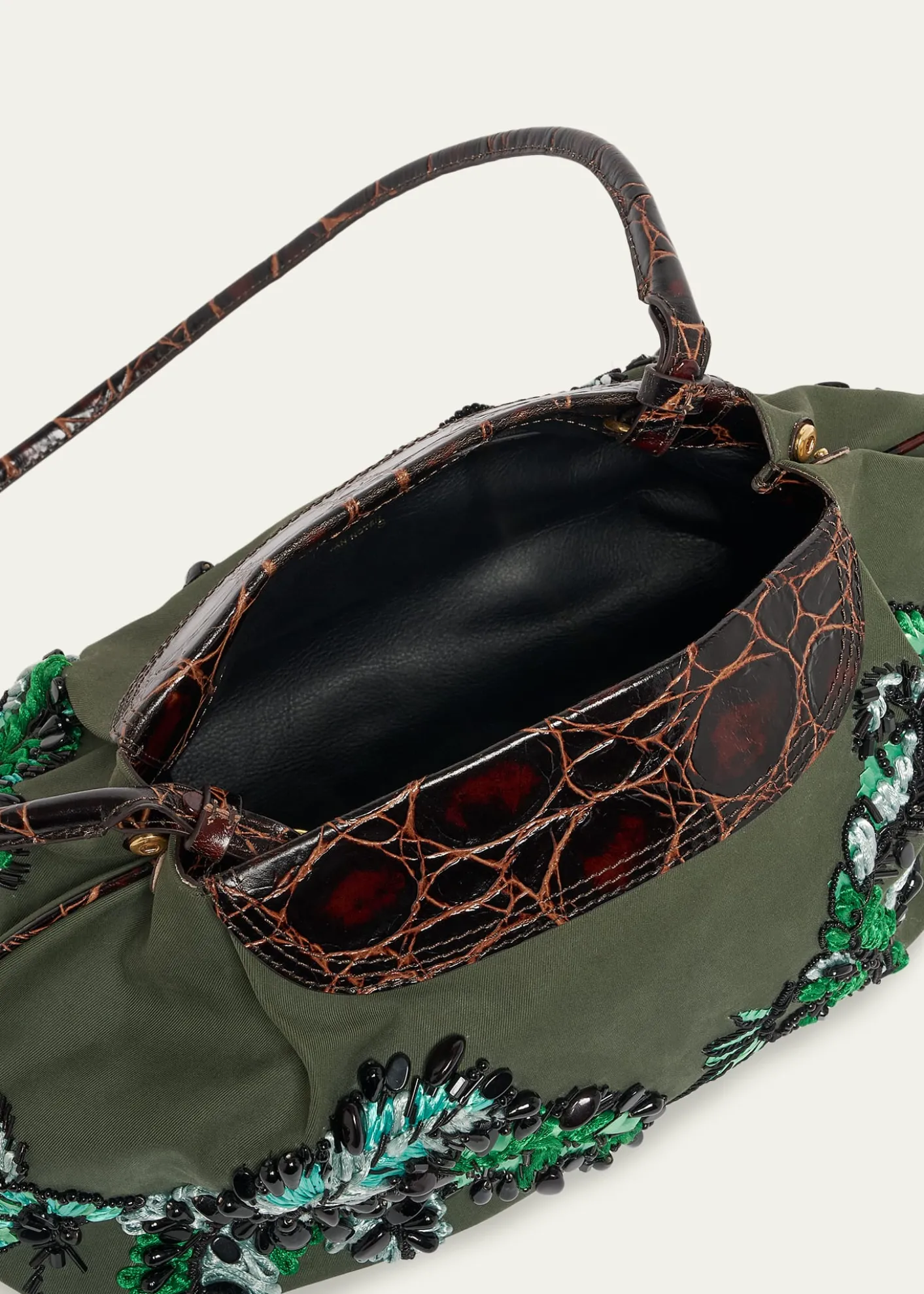 Dries Van NotenMedium Beaded Cotton Clutch Bag