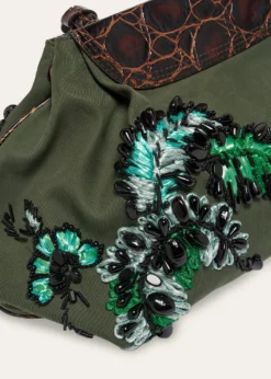 Dries Van NotenMedium Beaded Cotton Clutch Bag