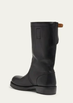 Dries Van NotenMen's Leather Side-Buckle Moto Boots