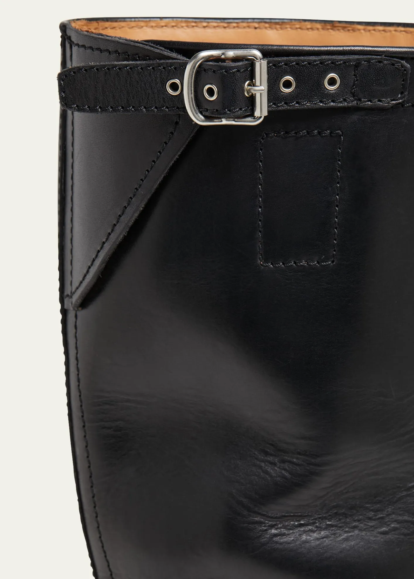 Dries Van NotenMen's Leather Side-Buckle Moto Boots