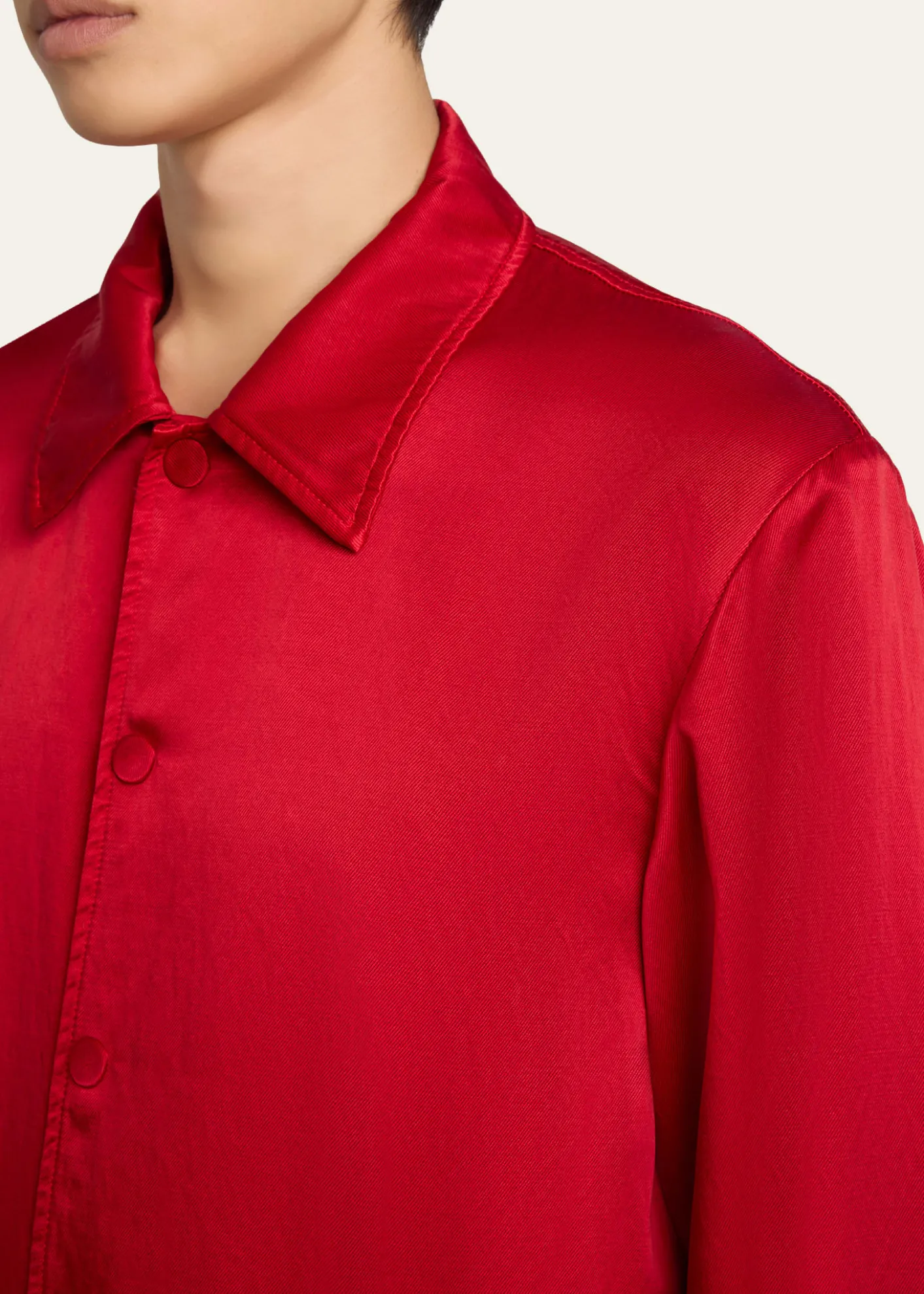 Dries Van NotenMen's Overdyed Cupro-Cotton Shirt
