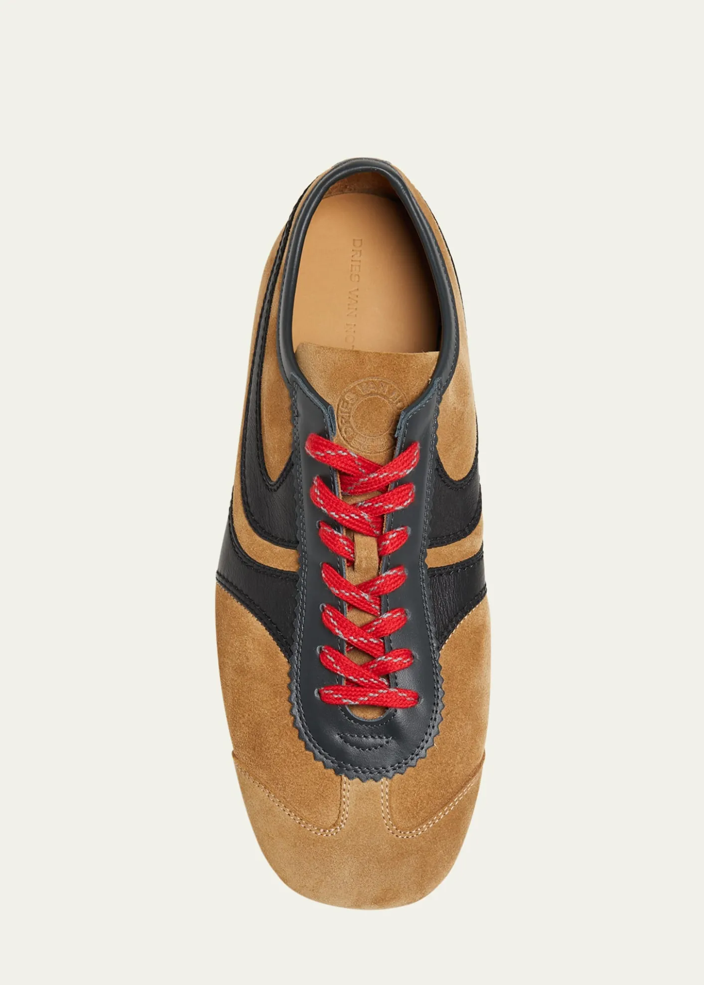 Dries Van NotenMen's Suede and Leather Low-Top Sneakers