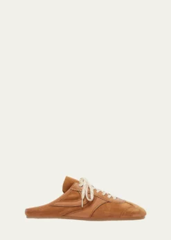 Dries Van NotenMen's Suede and Leather Mule Sneakers