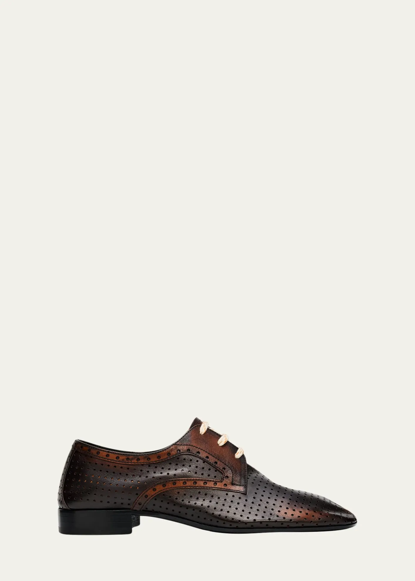 Dries Van NotenPerforated Leather Lace-Up Loafers