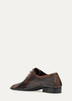Dries Van NotenPerforated Leather Lace-Up Loafers