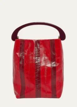 Dries Van NotenStriped Leather Top-Handle Bag