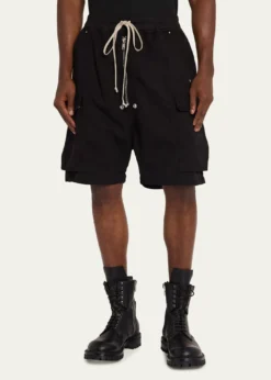 DRKSHDW RICK OWENSMen's Heavy Cotton Drawstring Cargo Shorts