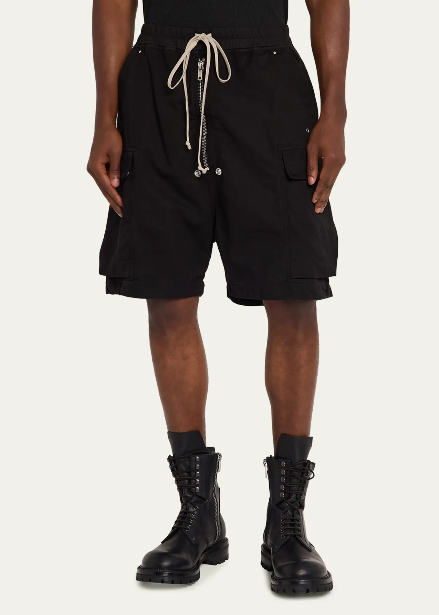 DRKSHDW RICK OWENSMen's Heavy Cotton Drawstring Cargo Shorts