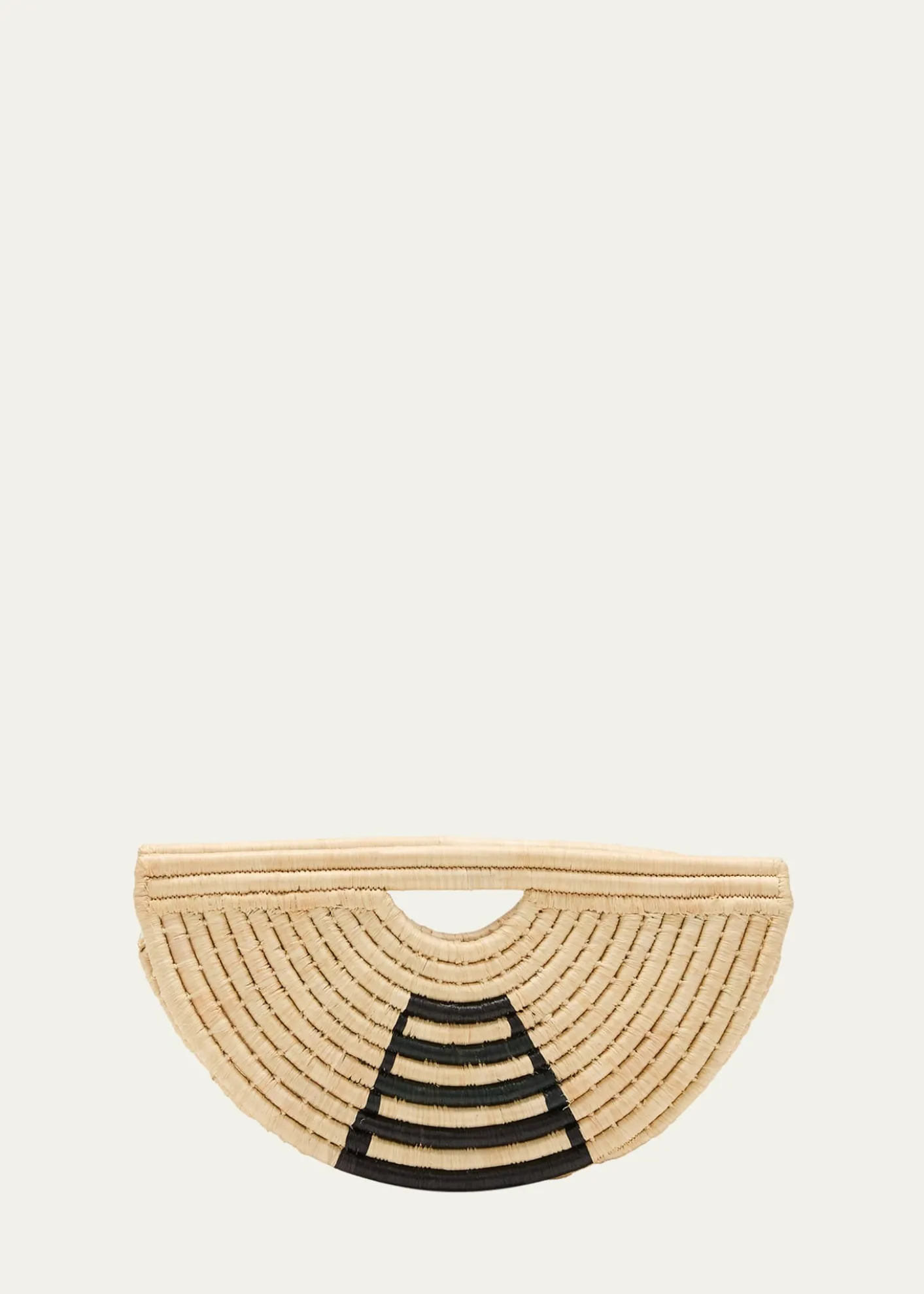 EILAFMini Half Moon Raffia Top-Handle Bag