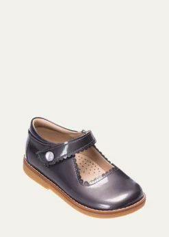 ElephantitoGirl's Scalloped Leather Mary Janes, Toddler