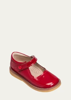 ElephantitoGirl's Scalloped Leather Mary Janes, Toddler