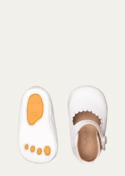 ElephantitoGirl's Scalloped Leather Mary Jane, Baby