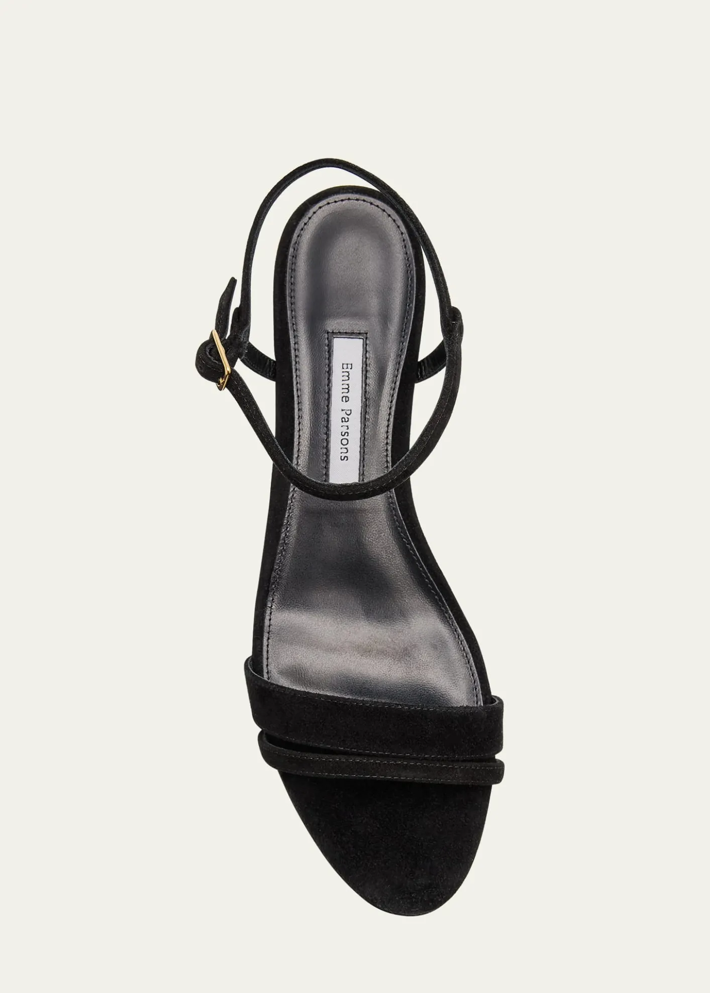 Emme ParsonsSimple Metallic Ankle-Strap Sandals
