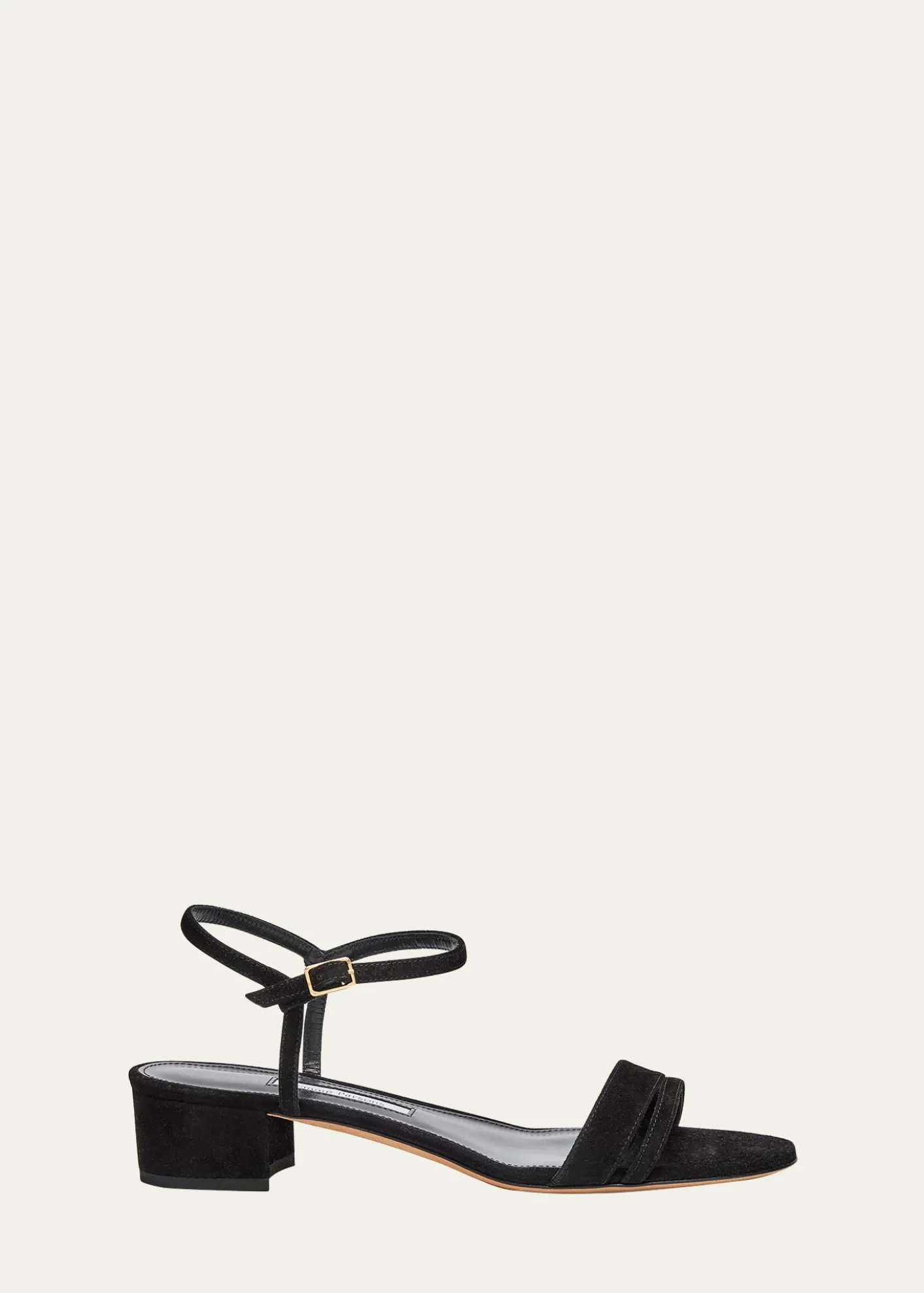 Emme ParsonsSimple Metallic Ankle-Strap Sandals