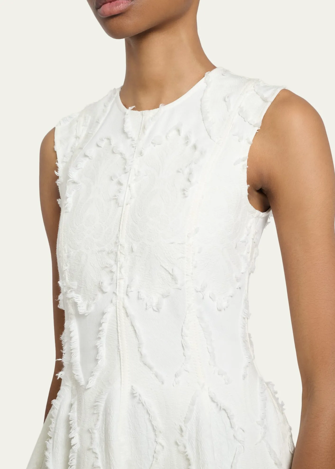 ErdemTextured Denim Fit-&-Flare Mini Dress