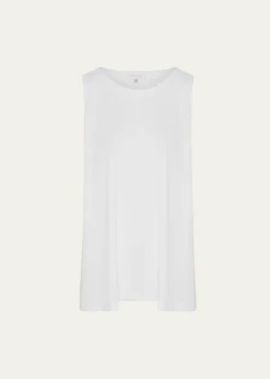 EskandarA-Line Round-Neck Long Shell Top