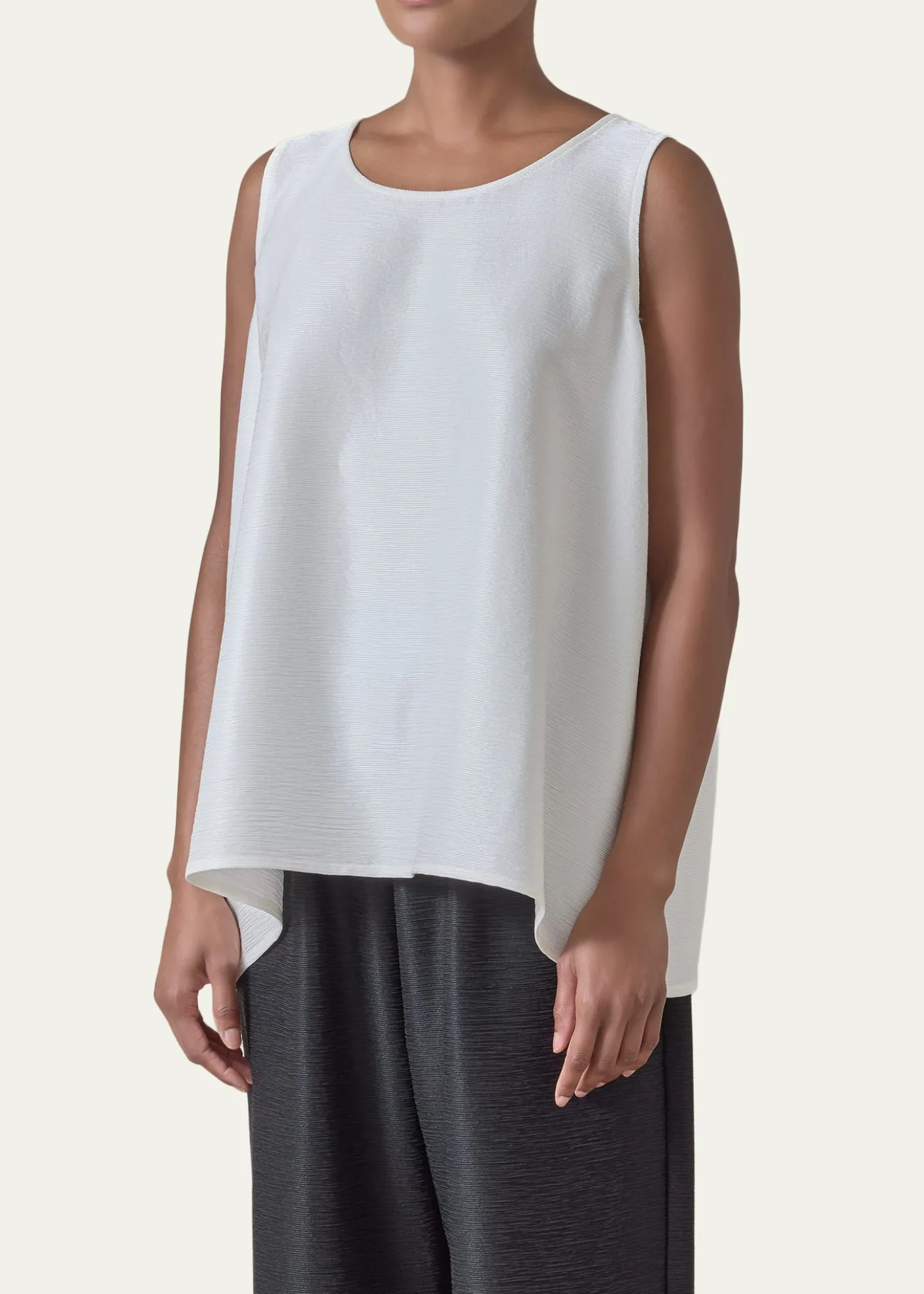 EskandarA-Line Shimmer Silk Shell