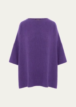 EskandarBateau-Neck Moss Stitch Cashmere Sweater