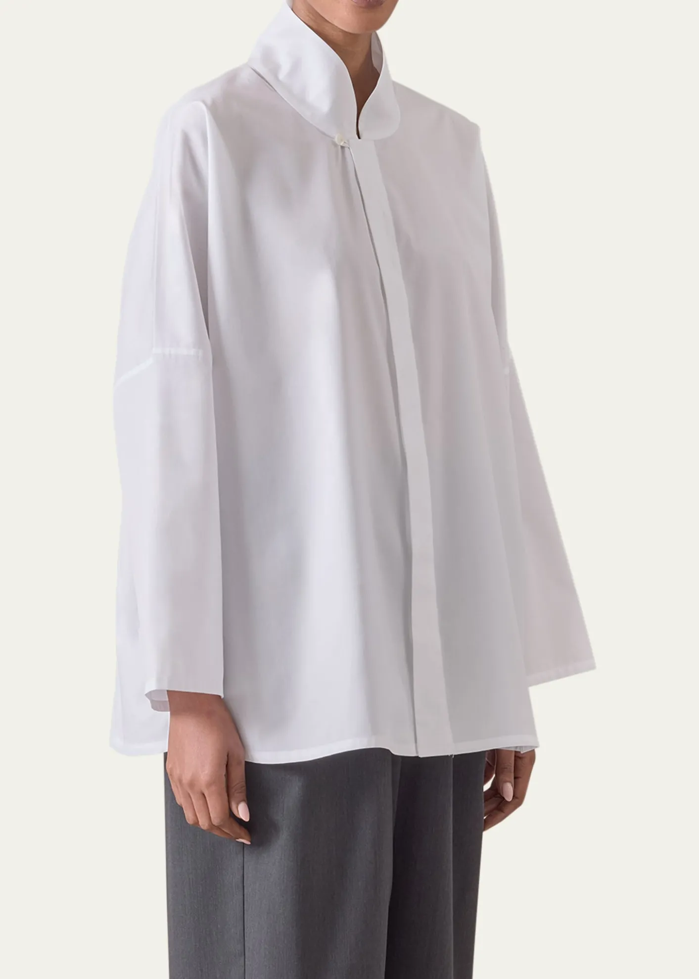 EskandarChinese Imperial Shirt with Chinese Collar (Long Length)