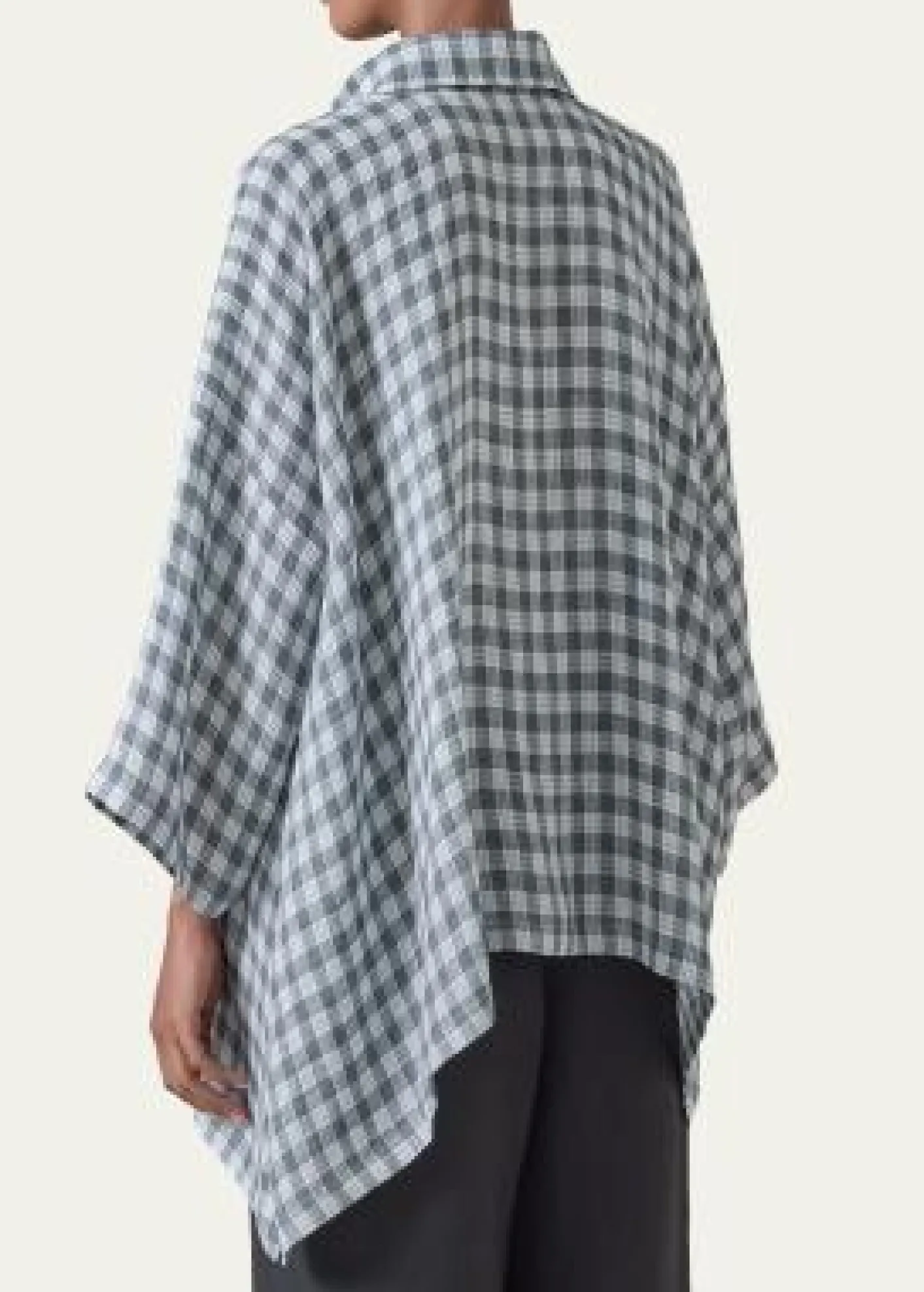 EskandarLinen DPS Short Sleeve Shirt With Collar - Mid Plus Length