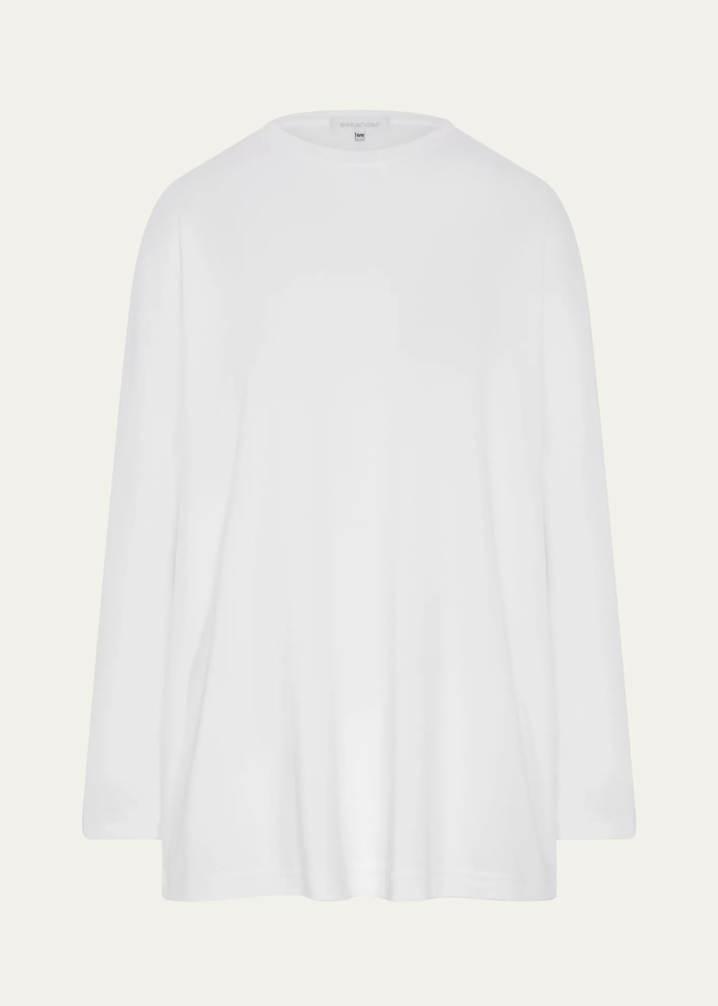 EskandarLong-Sleeve Smaller Round-Neck Top (Long Length)
