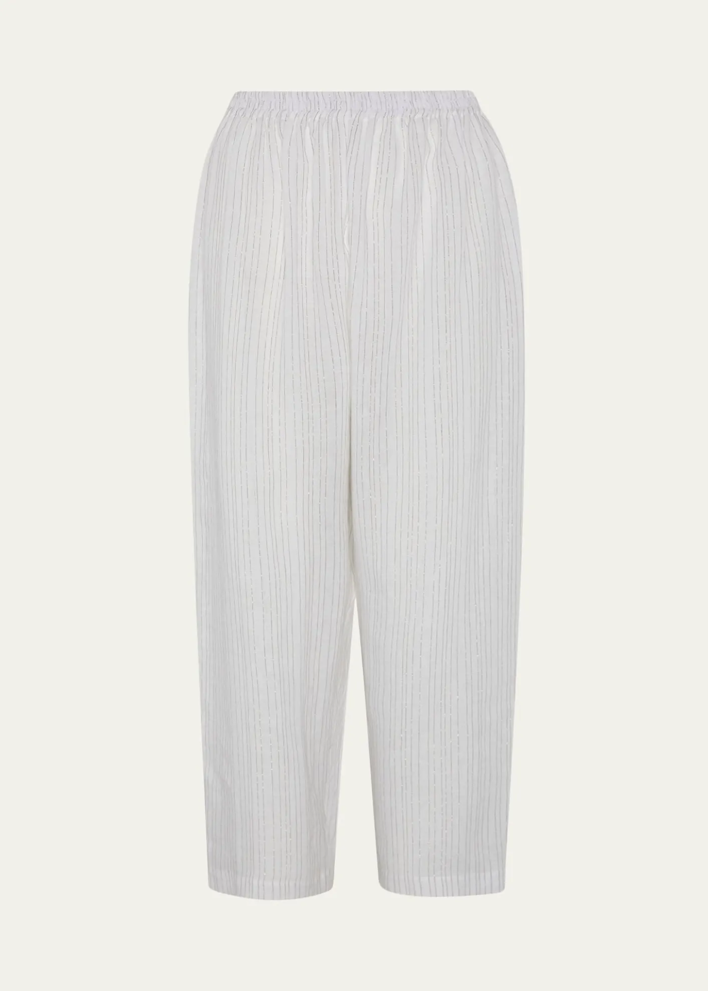EskandarMetallic Linen Japanese Trousers