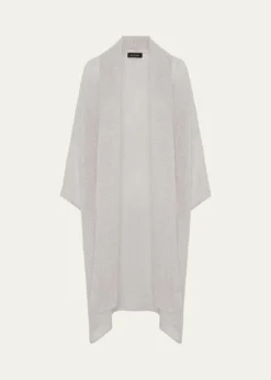 EskandarWide A-Line Scrunch Shawl Collar Jacket - Very Long