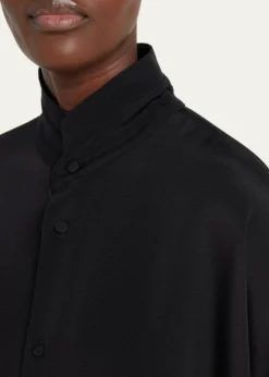 EskandarWide Longer Back Double Stand Collar Shirt (Mid Plus)