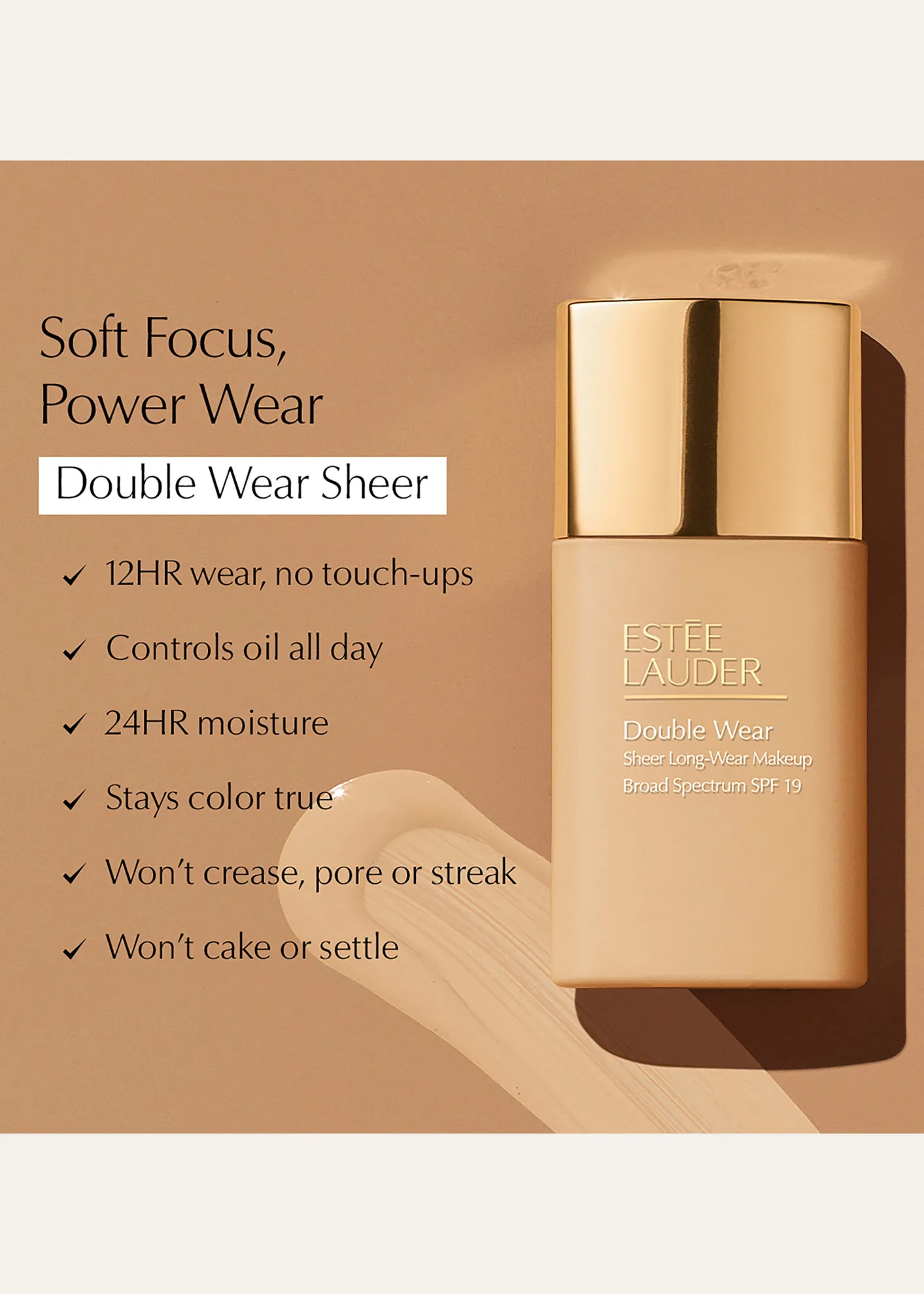 Estee LauderDouble Wear Sheer Long-Wear Foundation SPF 19