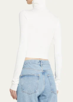 EterneCropped Fitted Turtleneck Top